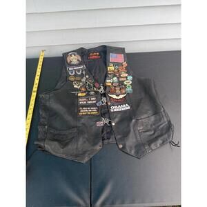 RARE MOTORCYCLE Vest Jacket American Legion VICE PRESIDENT W/50 PINS  XXL TR7#27